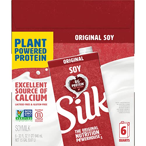 Silk ShelfStable Soy Milk, Original, DairyFree, Vegan, NonGMO