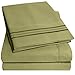 THREAD SPREAD Pure Egyptian King Size Cotton Bed Sheets Set (King, 1000 Thread Count) Sage Bed Linen Set - Bedding Pillow Cases (4 Pc) - Sateen Sheets - 16 in Deep Pocket King Sheets