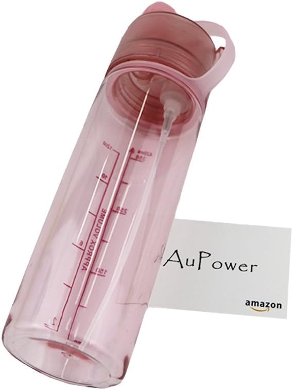 AuPower 420ML Water Bottel Protable Insulated Leak Proof Sports Spray Water Bottle with Spray Mist Drink Bottle