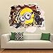 Apex Removable 3d Despicable Me 2 Minions Wall Sticker Decals for Kids Children Bedrooms Decor (60*90cm)