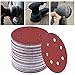 Sanding Discs, 5 inch (125mm) 8 Holes,40 80 120 240 320 600 800 Assorted Grits Sandpaper（70 Pcs）