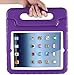 BMOUO Kids Case for iPad Mini 1 2 3 - Shockproof Convertible Handle Stand Case Cover for Apple iPad Mini 1st 2nd 3rd Generation Tablet, Purple