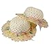 JIAKAI Girls Sunflower Straw Tea Party Hat Set (4Pcs, Assorted Colors)