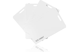 GIALER 125khz Blank White with Hole T5577 T5567，T5557 Rewritable Rewrite Plastic RFID Proximity Card for ID Writer Copier Duplicate (10)