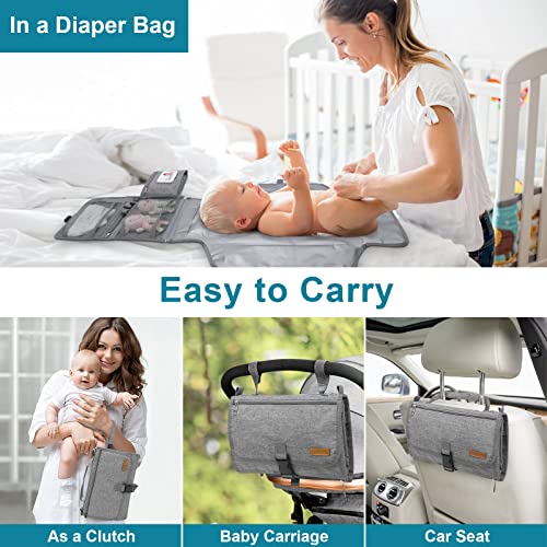 SIMBOOM Portable Changing Pad, Foldable Baby Diaper Changing Mat for