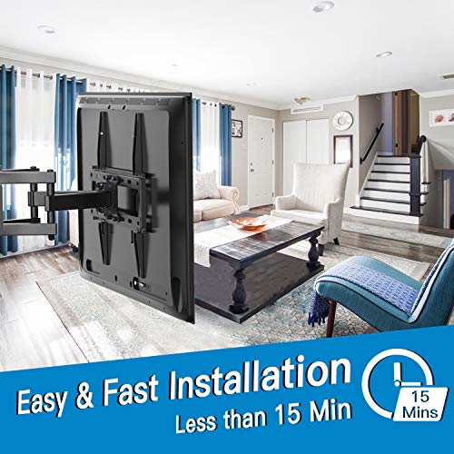 PERLESMITH TV Wall Mount Bracket Tilts, Swivels, Extends Full Motion