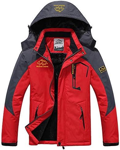 メンズ セットアップ 冬コート マウンテン スキージャケット 暖かいスノージャケット 防水 ハイキング レインジャケット キャンプ 防風 アウター