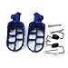 TC-Motor Blue Aluminum Footrest Foot Rest Foot Pegs Footpegs For Yamaha PW50 PW80 TW200 TTR90 TTR90E And Honda XR50R CRF50 CRF70 CRF80 CRF100F Dirt Motor Bike Motorcycle Motocross
