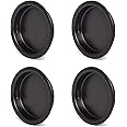 HOMOTEK 4 Pack Closet Door Finger Pull 1-3/4”, Black Small Size Easy Snap in Installation, Fits a 3/8”Depth x 1-3/4" Diameter Opening Hole
