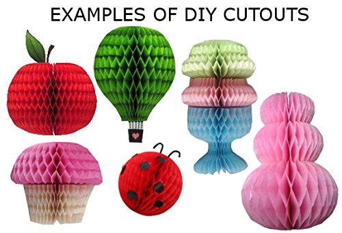 12-Pack Honeycomb Craft Pads, Assorted Colors (7 X 9.5 Inches) (Mini Quarter Inch Glue Line)