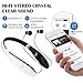 Bluetooth Headphones, Foldable Bluetooth Headset with Retractable Earbuds, Noise Cancelling Stereo Neckband Wireless Headset 16 Hours Playtime, V4.1, Built-in Mic
