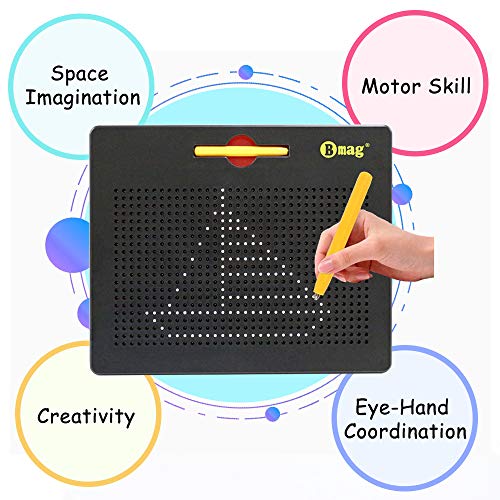 BMAG Magnetic Drawing Tablet, Educational Free Flay Doodle Board Toys (Black, Large)