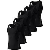 5 Pack Men's Camouflage Compression Shirts Sleeveless Athletic Workout Tank Top Sports Baselayer Running Undershirt