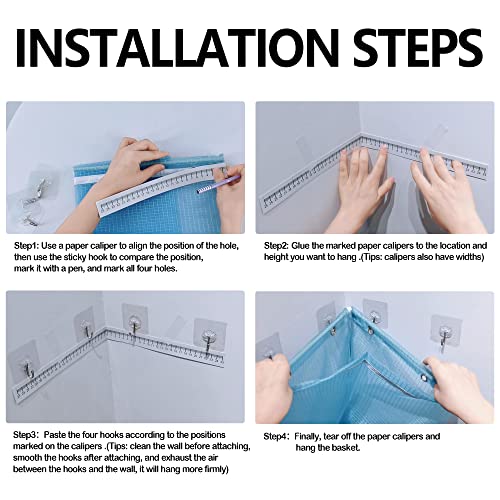 𝐕𝐈𝐍𝐉𝐎𝐄 𝐁𝐚𝐭𝐡 Toy Corner Storage , Hanging Bath Toy Storage for Baby Toys