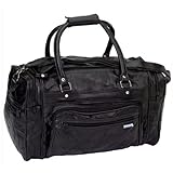 Maxam 18" Leather Tote Barrel Bag (Kitchen)