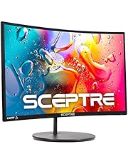 Sceptre 24" Curved 75Hz Gaming LED Monitor Full HD 1080P HDMI VGA Speakers, VESA Wall Mount Ready Metal Black 2019 (C248W-1920RN)