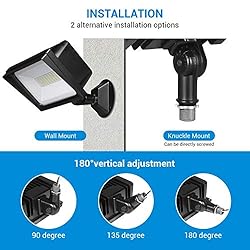 DEWENWILS 2-Pack 65W LED Flood Light Outdoor, 6670