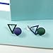 Simple Geometric Triangle Earrings Female Bead Jewelry Earrings Asymmetric