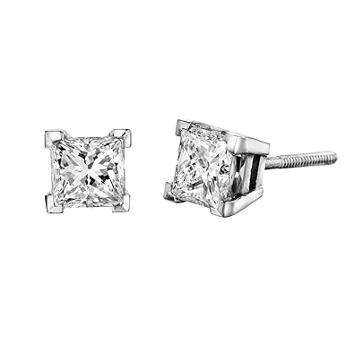 Amazon Com 0 60 Cttw Igi Certified Si Diamond Stud Earrings In