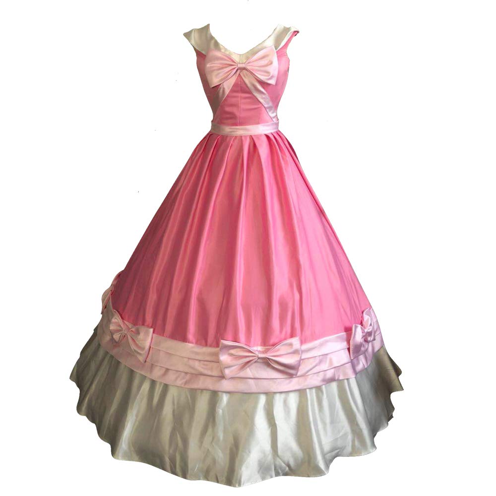 Women's Pink Cinderella Cosplay Costume Dress Princess Cinderella Pink Gown