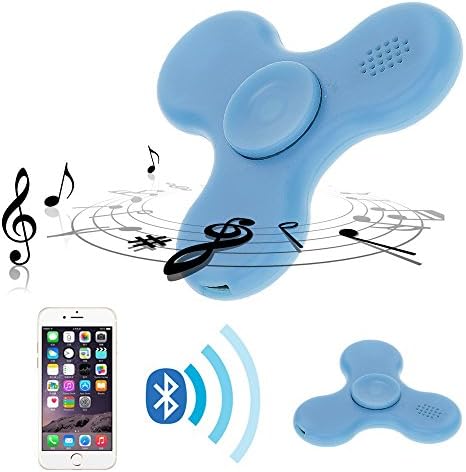 LED Bluetooth Wireless Speaker Music Tri Fidget Hand Spinners With On/off Switch Toy for Kids And Adults Stress Reducer/ADD/ADHD/Anxiety/Boredom