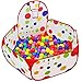 Dreampark Kids Ball Pit Playpen Ball Tent Pool with Basketball Hoop and Zippered Storage Bag for Kids Toddlers, 3.28 ft/100cm (Balls not Included)