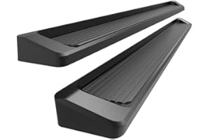 APS Running Boards 6in Black Compatible with Chevy Silverado GMC Sierra Crew Cab 19-24