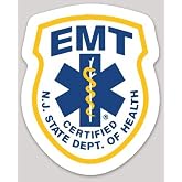 Kramer sticker's shop New Jersey EMT Emergency Medical Technician Vinyl Sticker for Car Window Vinyl Sticker Water Bottle Decal Phone 2 inches