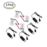 Teenitor® 3.7V 500mAh 20C Lipo Battery(4PCS) with 4x Usb Charging Cable for Syma X5HW X5HC FPV Wifi RC Quadcopter Drone - Longer Flight Time Parts (Shipping By FBA)