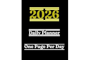 2026 Daily Planner One Page Per Day: 8.5" x 11" Large With Space for Top 3 Work Priorities - Work To-Do List - Top 3 Personal