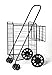 Jumbo Size Folding Shopping Cart with Double Baskets 150 lb Capacity, w/Spinning Wheels, Grocery Shopping Made Easy Utility Cart