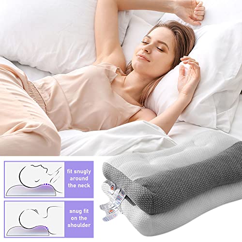 Super Ergonomic Pillow, Adjustable Ergonomic Contour Orthopedic Bed