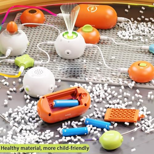 Physical Science Circuit Kits, Snap Circuit Blocks with Classic Base Plate for Electronic Exploration Kit DIY Electronic Blocks Educational Toys for Ages 3+