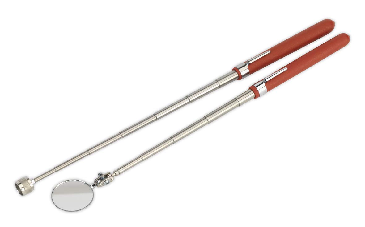 Sealey Ak6527 Telescopic Magnetic Pick-Up and Mirror Set 2Pc