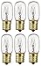 Pack Of 6 40-Watt T8 Tubular Indicator Intermediate (E17) Base 40T8 Incandescen Light Bulb