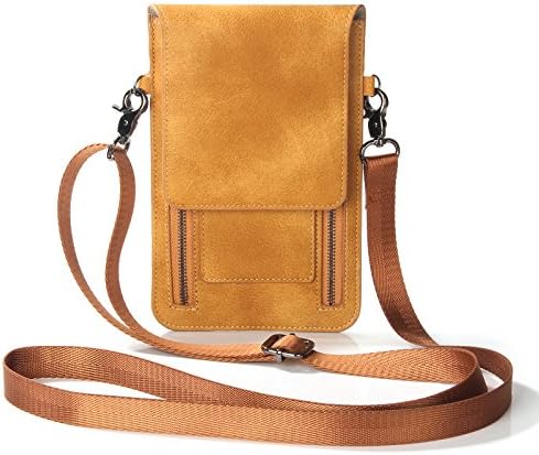 Handbags Mini Cellphone Pouch Wallet Bag Case for iPhone 8 8 Plus 7 7Plus 6 6S Plus 5S 5C Samsung Galaxy S3,S4,S5,S6,S7 (Yellow)