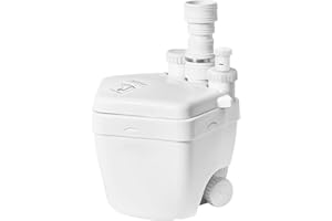 MIXBUBOLE Upgraded 1 HP Utility Sink Pump PCB Function Upflush to 36FT 2200GPH Under Sink Pump with 3 Water Inlets 1 Outlets Macerating Toilet System for Sink Shower Wash Bin Urinal Kitchen Basement