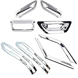 Set Chrome Cover Trim Insert Front Grille/ Side Mirror/ Rear Fog Lamp Brake Light/Back Door Handle Bowl For 2014 2015 2016 Nissan X-Trail T32 Rogue