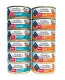 Blue Buffalo Healthy Gourmet Pate Wet Cat Food Variety Pack - 2 Flavors (Turkey & Chicken Entree and Ocean Fish & Tuna Entree) - 12 Total Cans (5.5 oz Each)