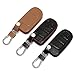 9 Moon Leather Car Key Chain Key Case For Dodge Journey 2012 2013 2014-Black With Red Line