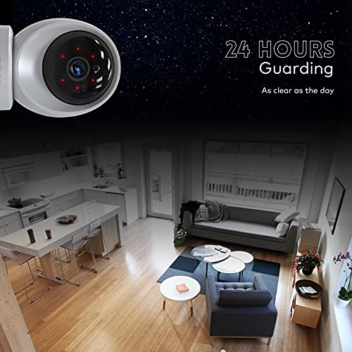 Security Cameras Indoor, mibao 1080P WiFi Cameras for Home Security, Baby Monitor, Pet Camera with Night Vision, 2-Way Audio, 360° Pan/Tilt/Zoom, Motion Detection, TF Card Slot & Cloud Service