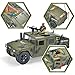 JOYIN 2 in 1 Friction Powered Military Vehicle Truck Car Set Including Humvee, Helicopter and Army Men Action Figures with Lights and Sounds / Sirens