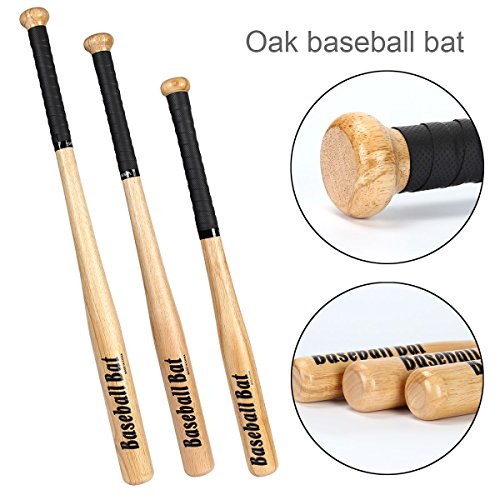 TargetEvo Wood Baseball Bat Sport Slugger Wooden Bat for Baseball Game Self Defense Home Protection 25" 29" 33"