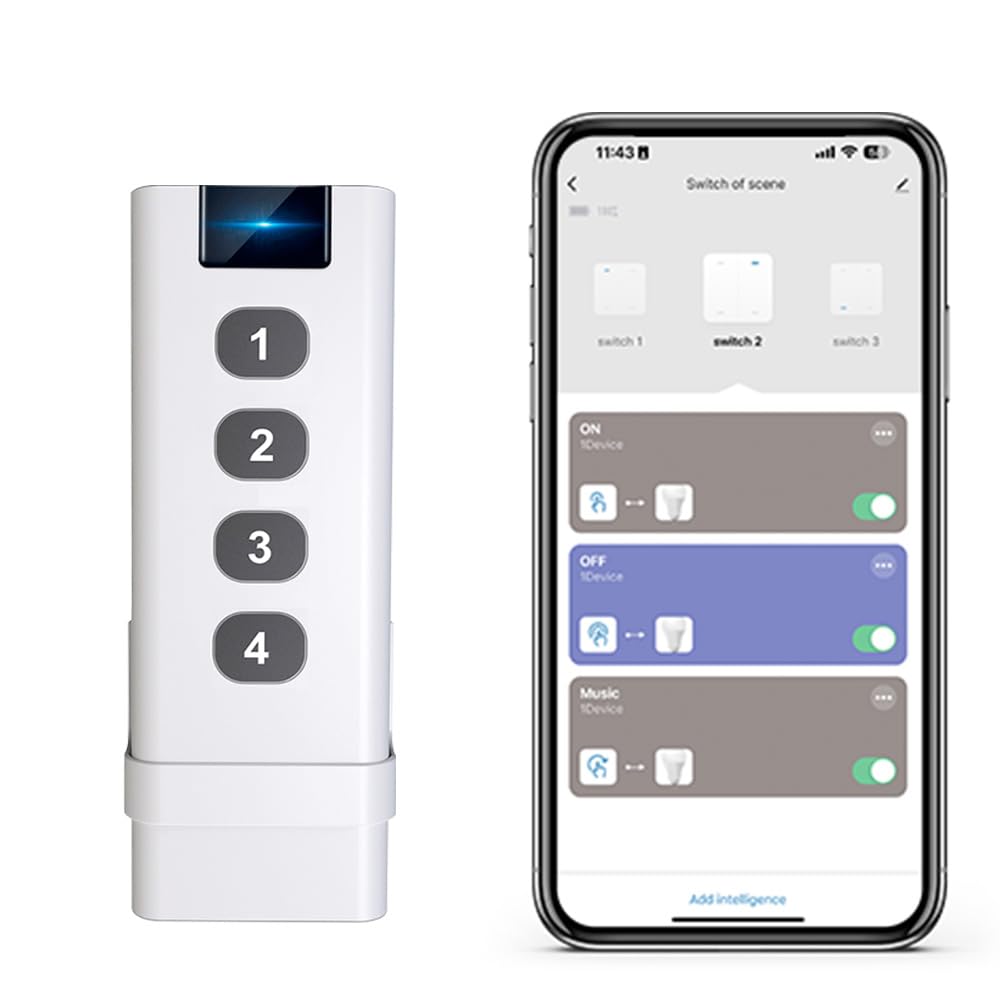 Photo 1 of IHSENO ZigBee3.0 Scene Remote Button Tuya Smart Remote, Need Zigbee Hub, Smart Switch ZigBee Remote Panel Work with Tuya Smart Life APP (1)