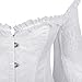 lttcbro Women's Sexy Gothic Victorian Corset Vintage Lace up Bustier White 2XL