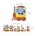DECOWALL DA-1406A Animal Trains Kids Wall Stickers Wall Decals Peel and Stick Removable Wall Stickers for Kids Nursery Bedroom Living Room décor