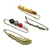 Aligle 4 Pcs Brooch Bronze Vintage Oversize Extra-Large Pins/Safety Pins Exotic Bamboo for Blankets, Skirts, Kilts, Crafts