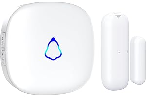 METAK Door Chime, Wireless Door Open Contact Sensor Alarm with 500 FT Range, 58 Chimes and 5 Volume Levels for Business/Store/Home/Office When Entering, 1 Transmitter + 1 Plug-in Receiver