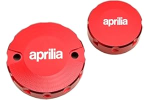 ZEXDDI Compatible With Aprilia RS660 2025 RS 660 RSV4 R/RR/RF Tuono 660 Tuono V4 1100 RSV 1000 Mille R CNC Motorcycle Rear Front Brake Fluid Reservoir Cover Cap (Red)
