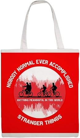Bolsa de lona de algodón, diseño de Stranger Things Tee: Amazon.es: Hogar